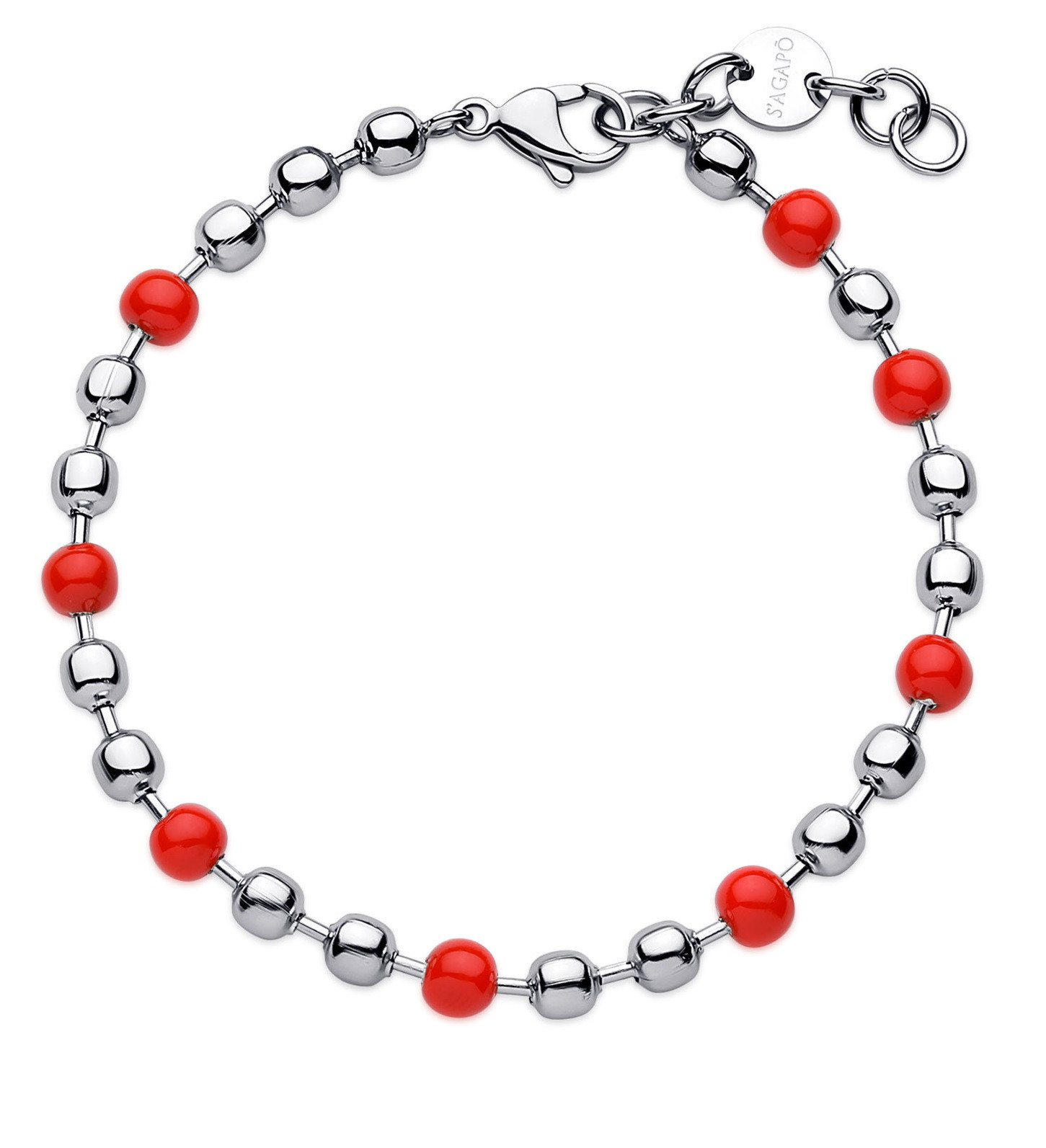 S'Agapõ Pánský korálkový náramek z oceli Ripple SRP64