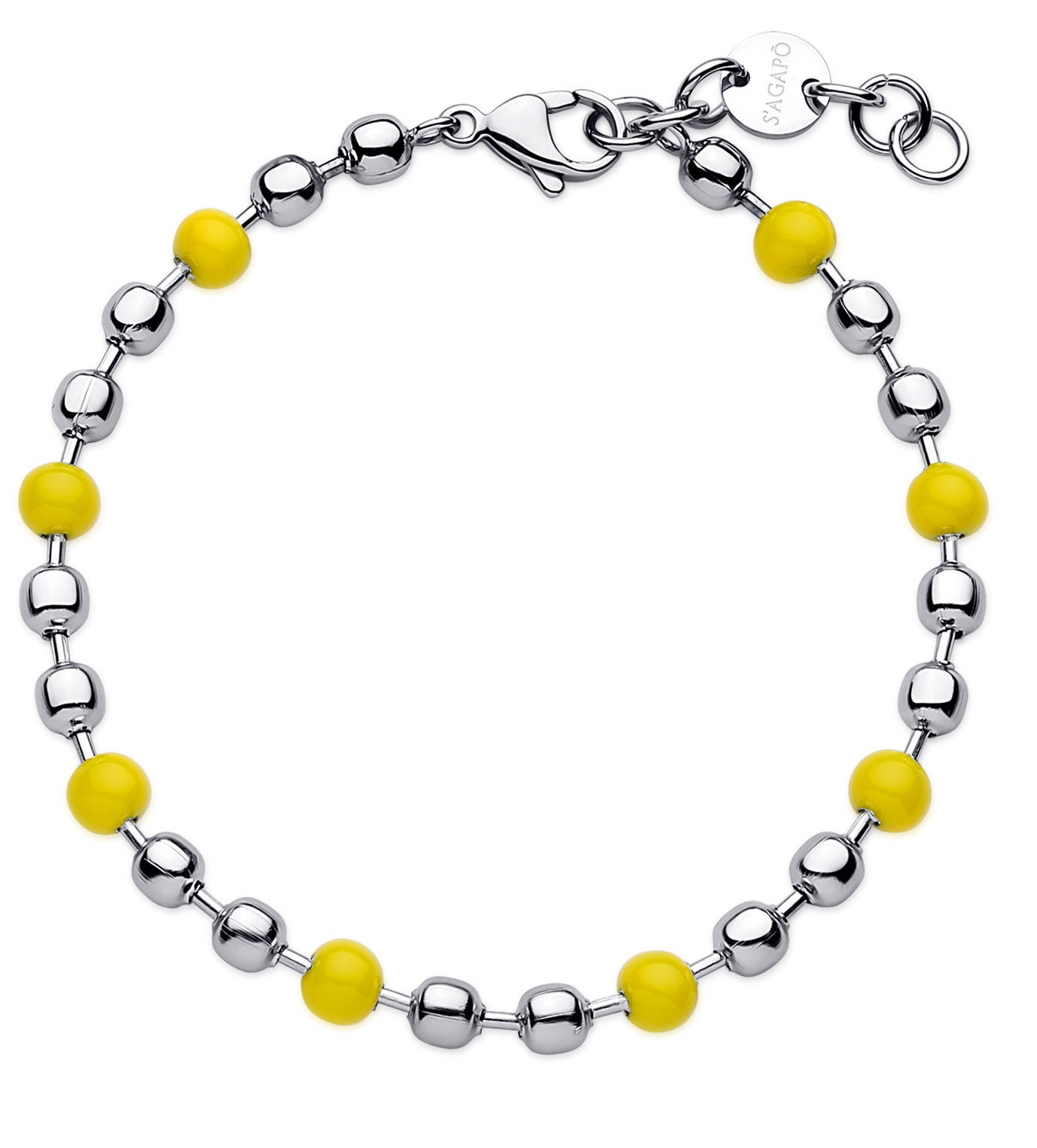 S'Agapõ Pánský korálkový náramek z oceli Ripple SRP63