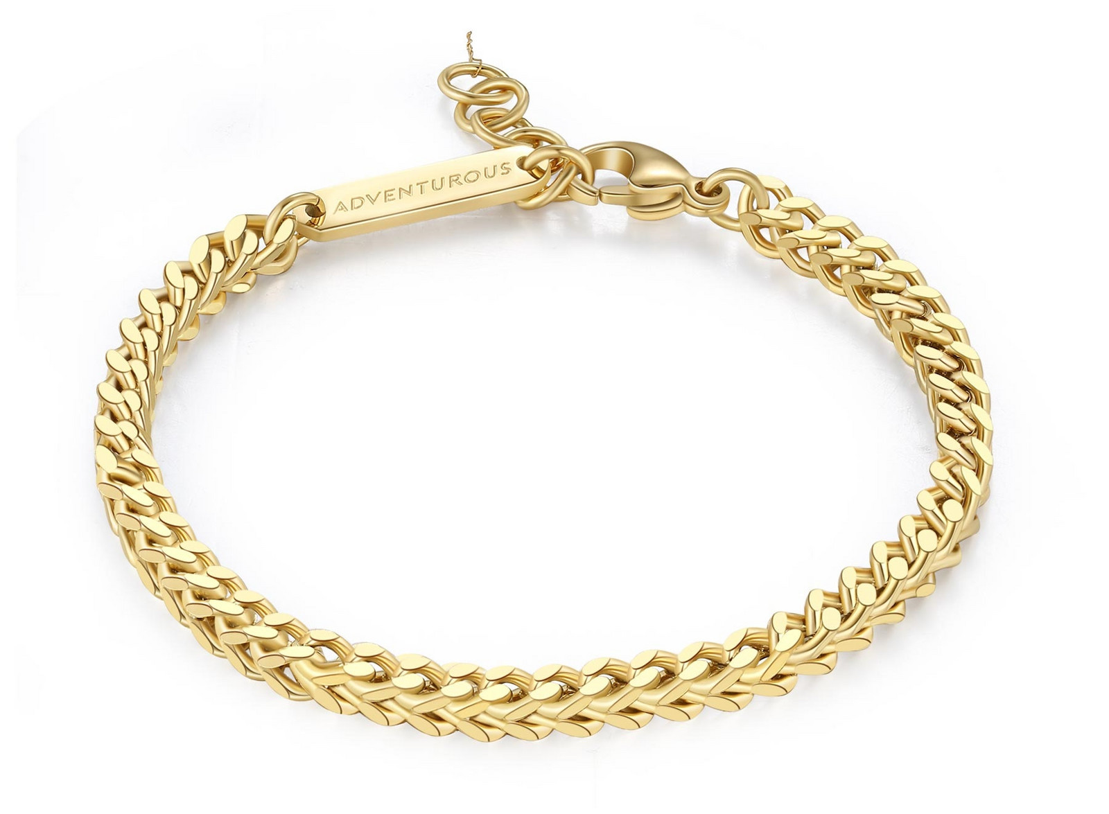 S'Agapõ Elegantní pozlacený náramek pro muže Ripple SRP56