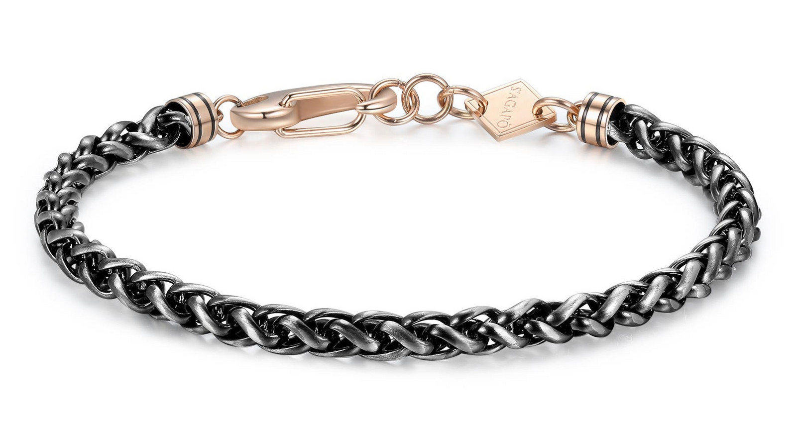 S'Agapõ Pánský bicolor náramek z oceli Ripple SRP25