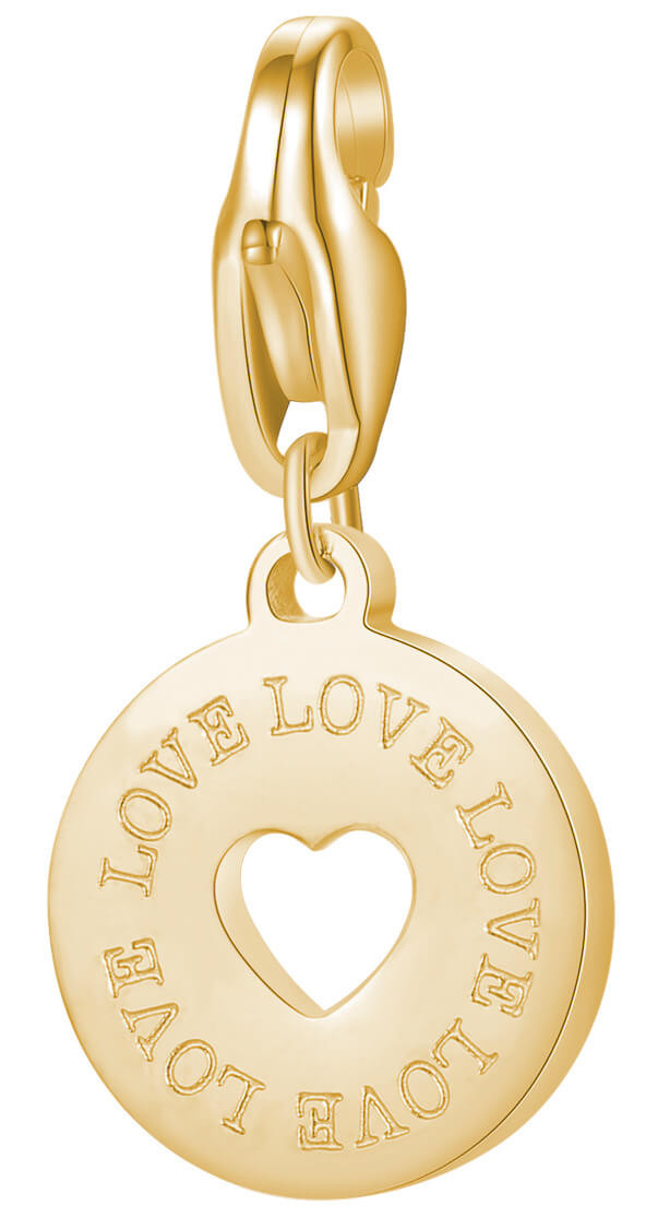 S'Agapõ Pozlacený přívěsek Amore Happy SHA368