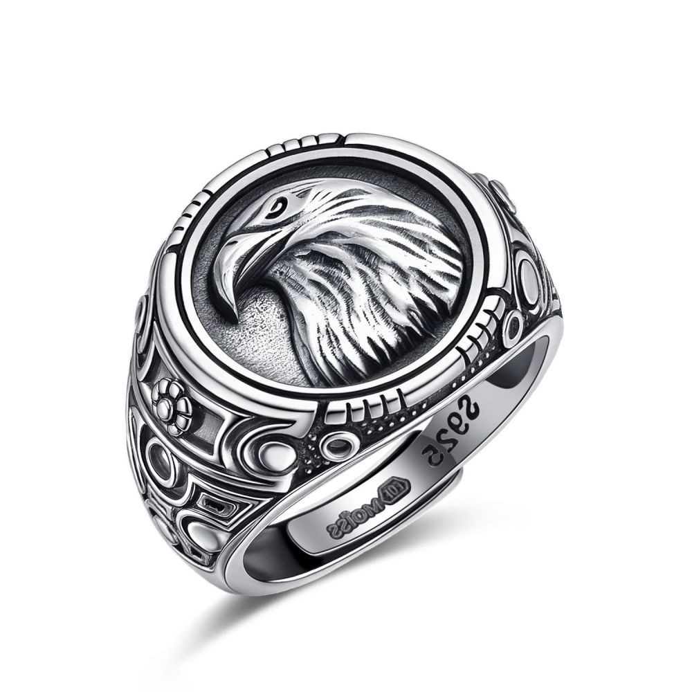 Diverse Pánský stříbrný nastavitelný prsten Orel DI0R0001