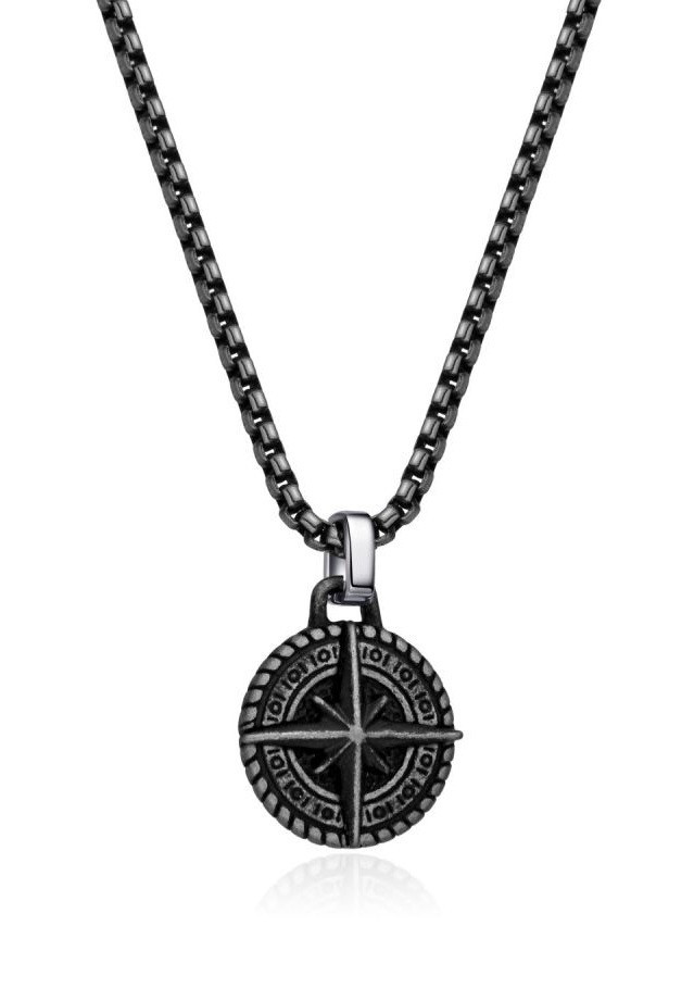 Diverse Stylový pánský náhrdelník z oceli Kompas N1000530