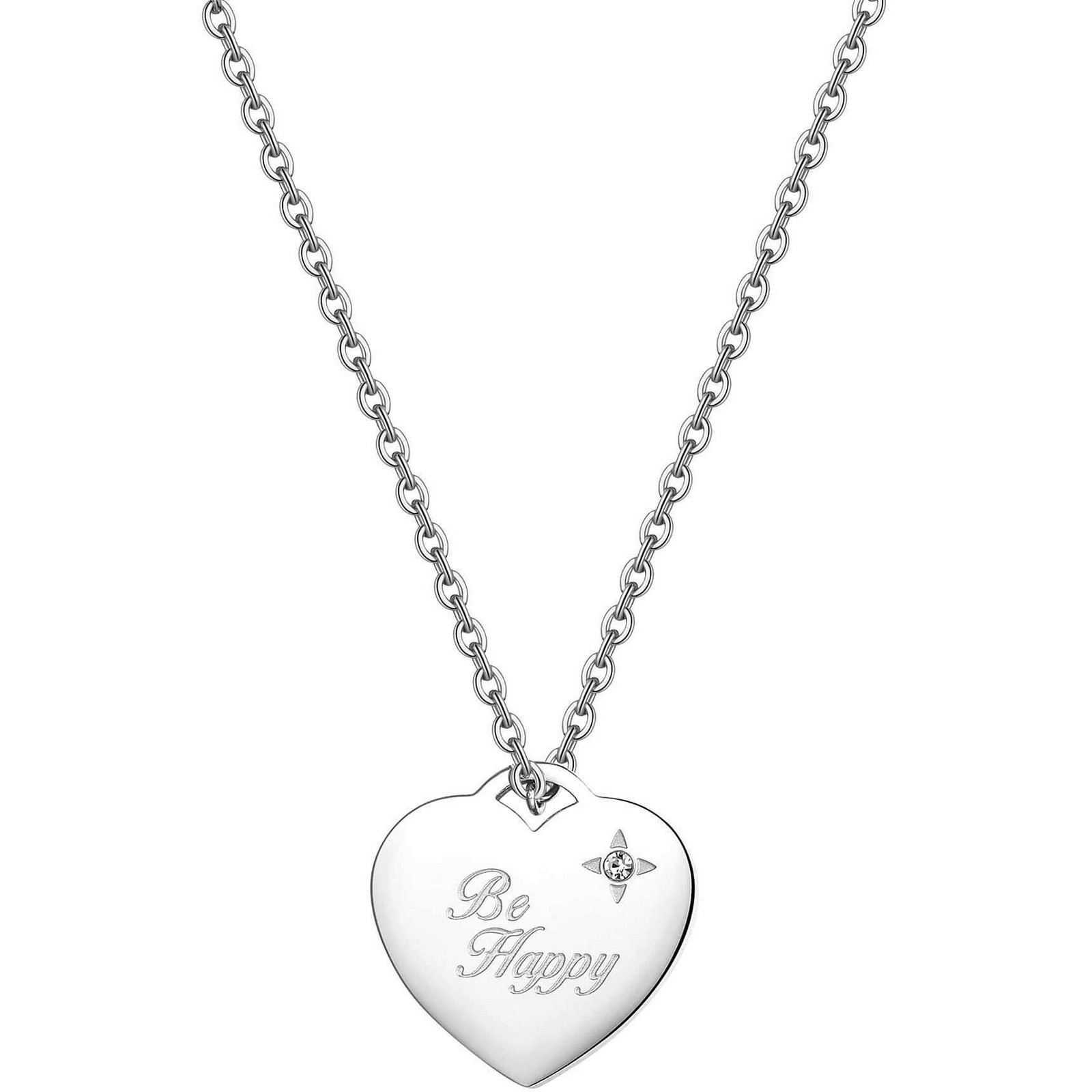S'Agapõ Srdíčkový náhrdelník Be My Always Be Happy SBM05