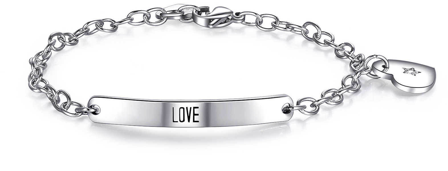 S'Agapõ Ocelový náramek Happy Love SHAF09