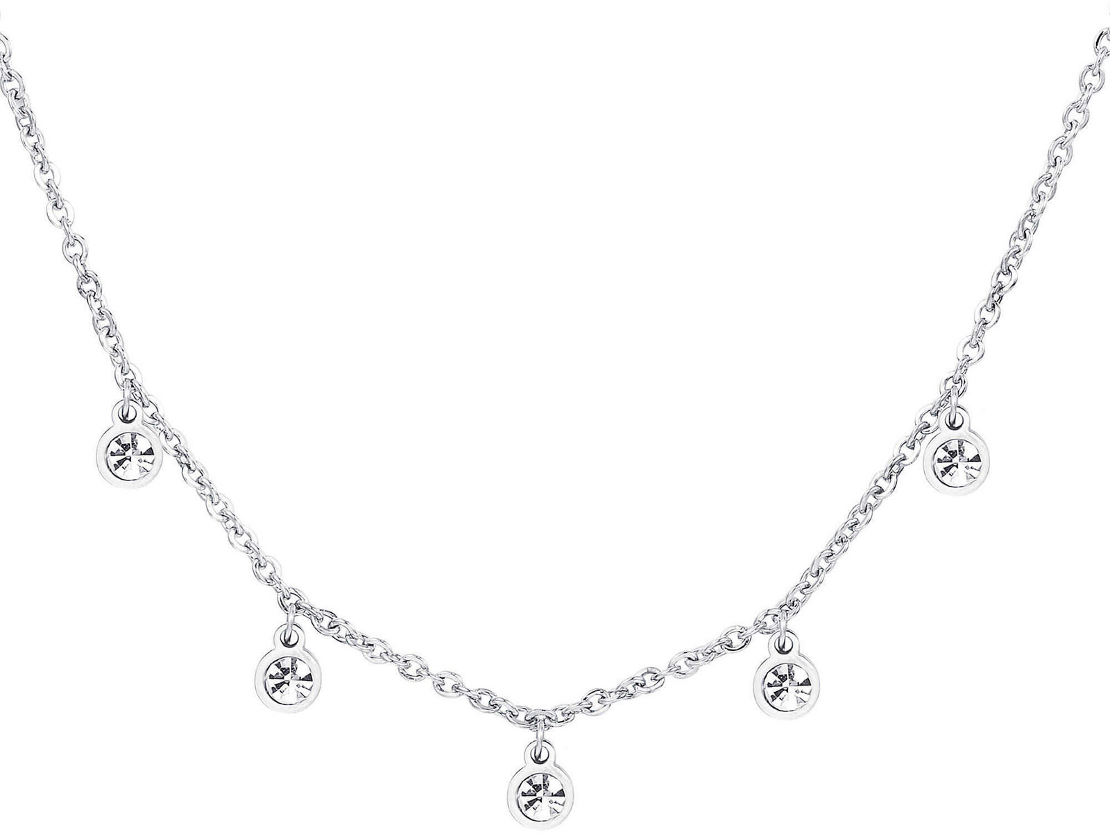 S'Agapõ Třpytivý ocelový náhrdelník Luce SCE01