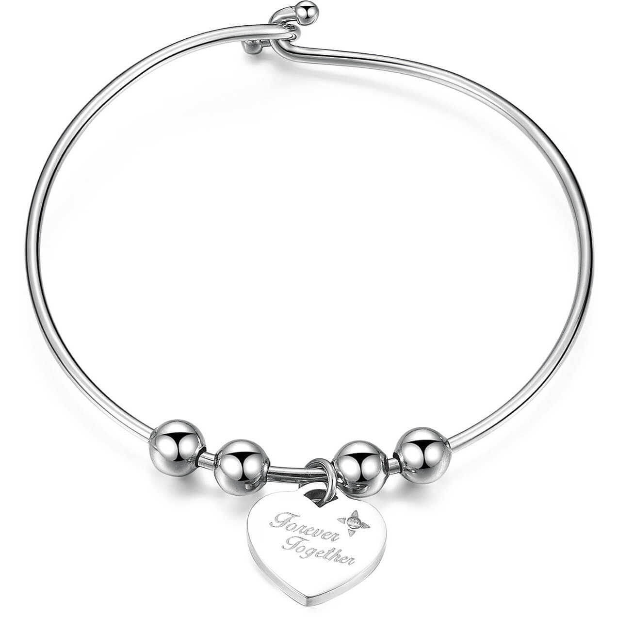 S'Agapõ Pevný ocelový náramek Be My Always Forever Together SBM21