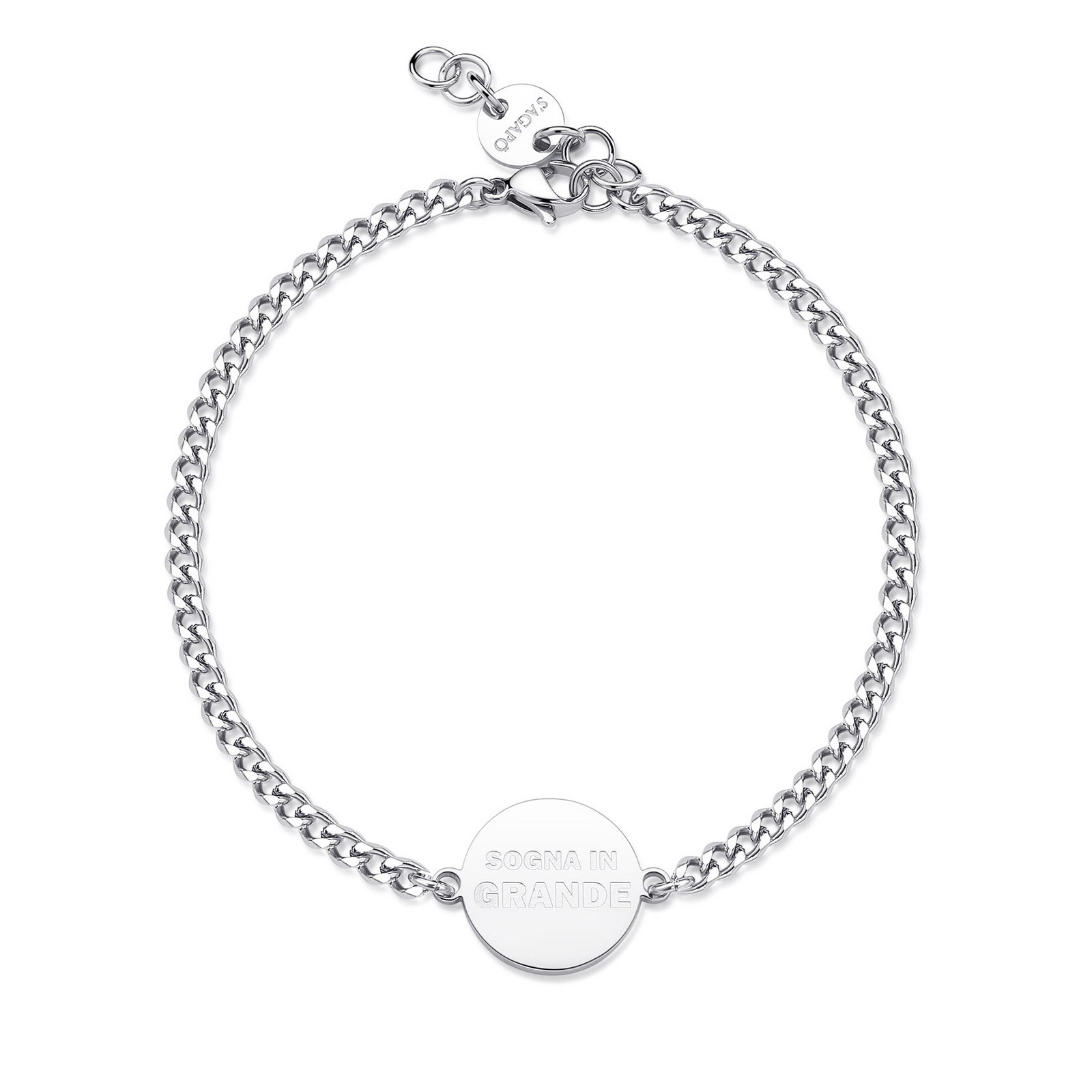 S'Agapõ Ocelový náramek s ozdobou Be My Family SBY031