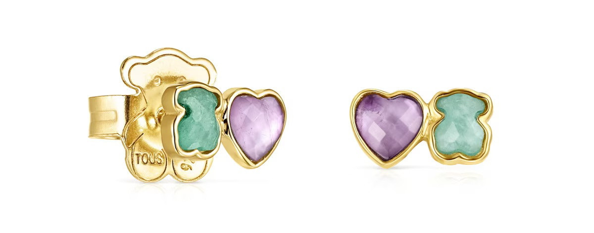 Tous Roztomilé pozlacené náušnice pecky Glory 1001931100