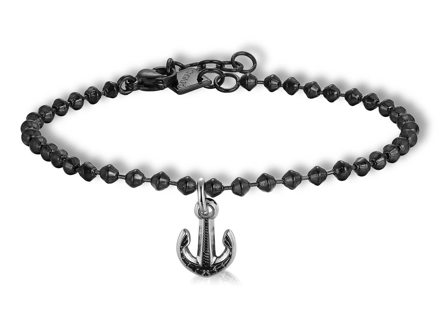 S'Agapõ Pánský korálkový náramek Kotva Charisma SHS20