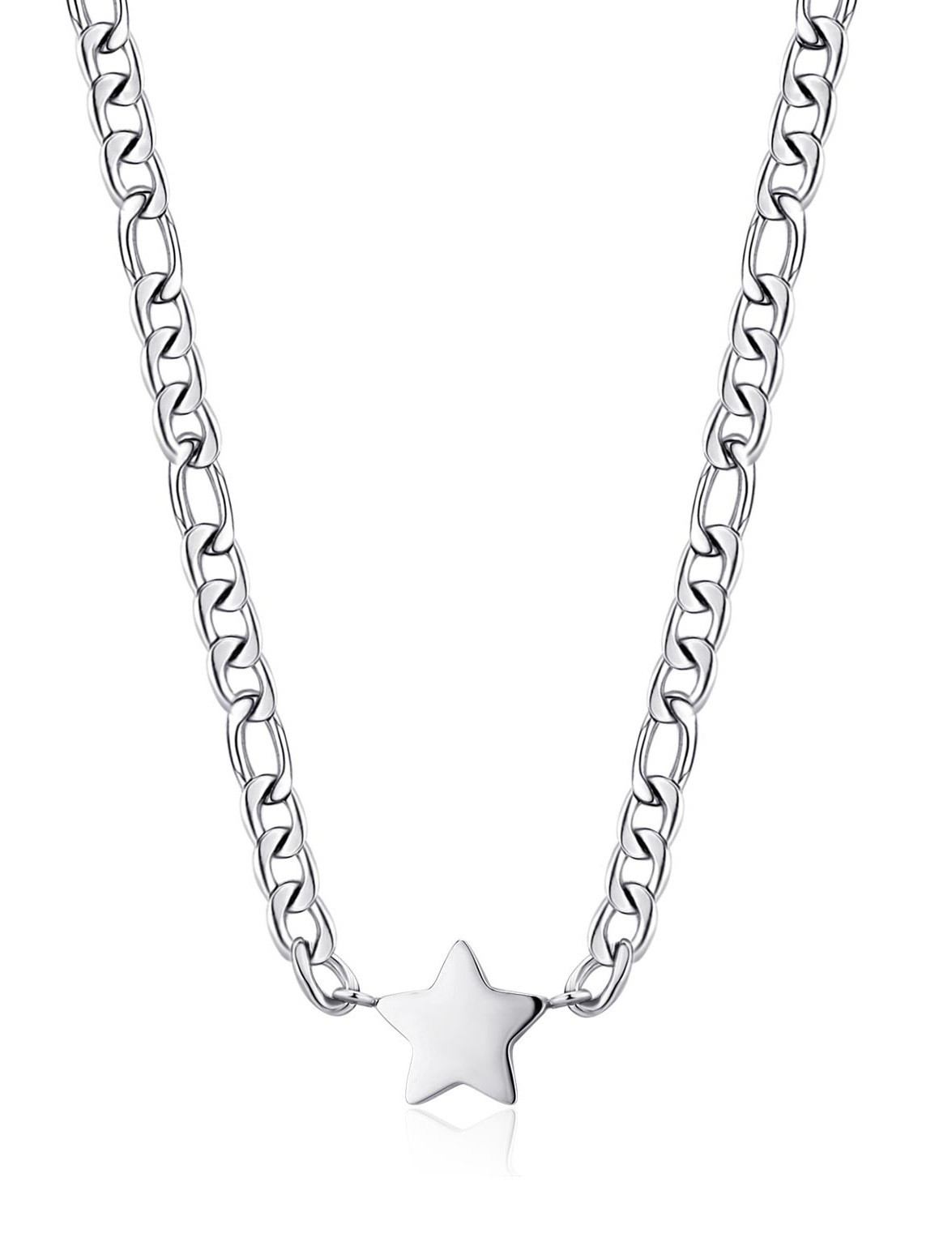 S'Agapõ Slušivý ocelový náhrdelník Hvězda My love SYL01