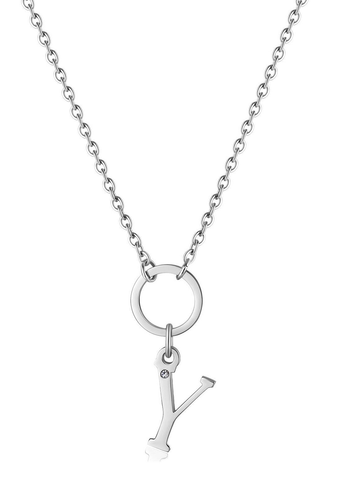 S'Agapõ Dámský ocelový náhrdelník s písmenem Y Happy SHAC87