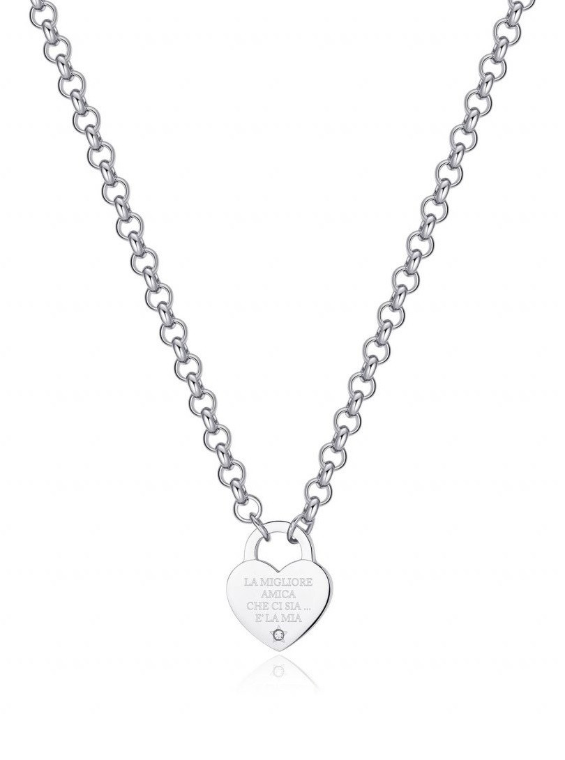 S'Agapõ Něžný ocelový náhrdelník se srdíčkem Be My Always SBM76