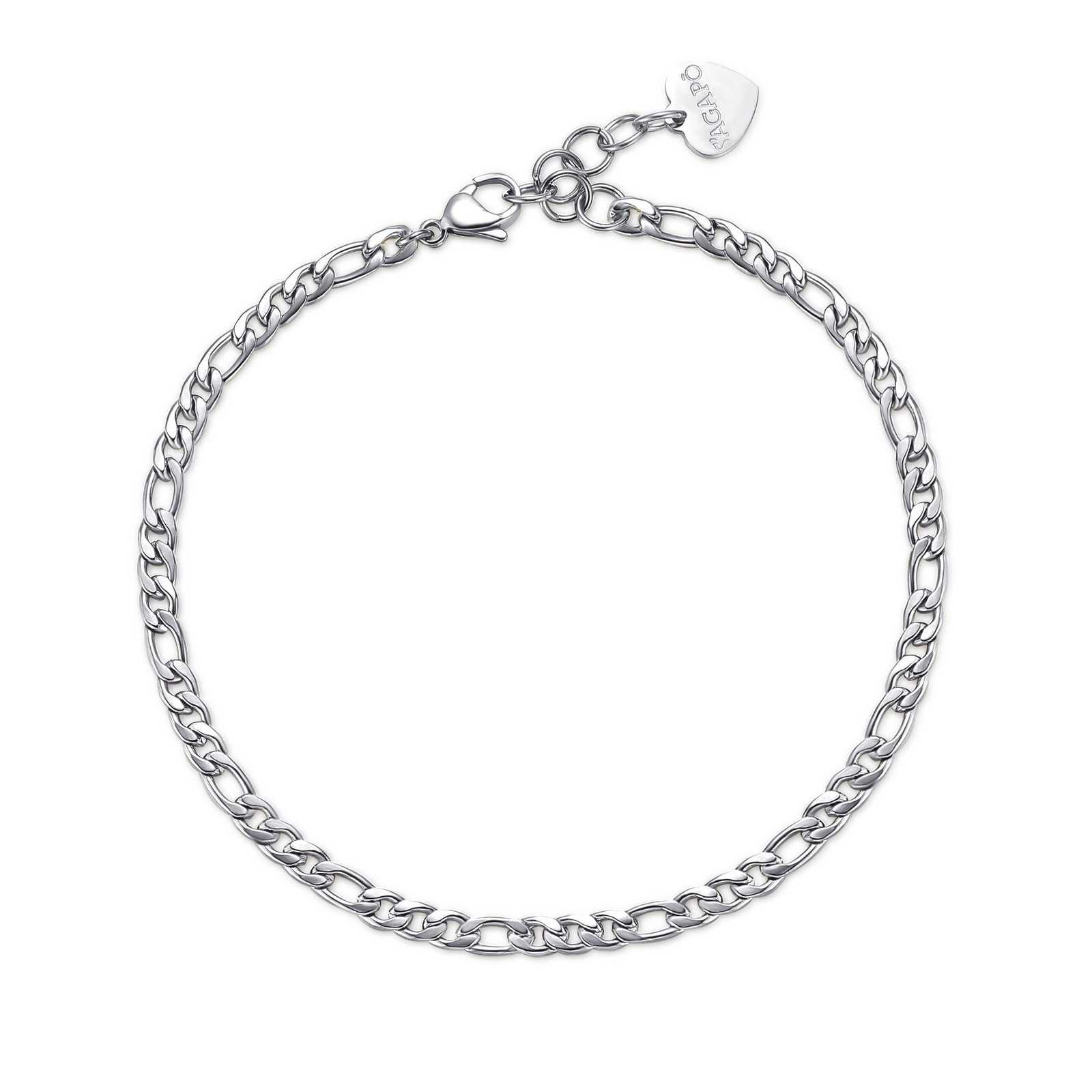 S'Agapõ Nadčasový ocelový řetízkový náramek na kotník Chunky SHK17