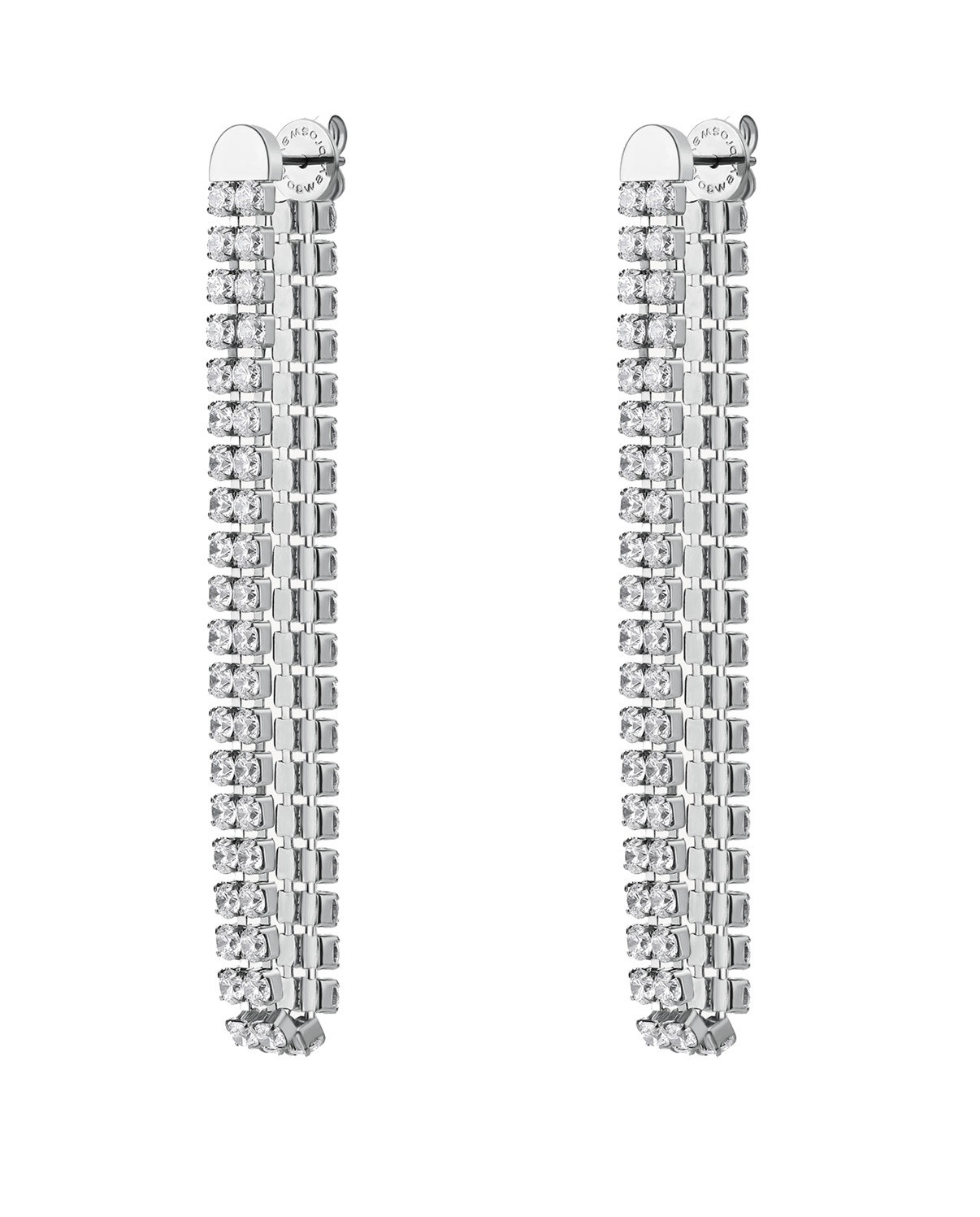 Brosway Oslnivé dlouhé náušnice s kubickými zirkony Desidery BEIE029