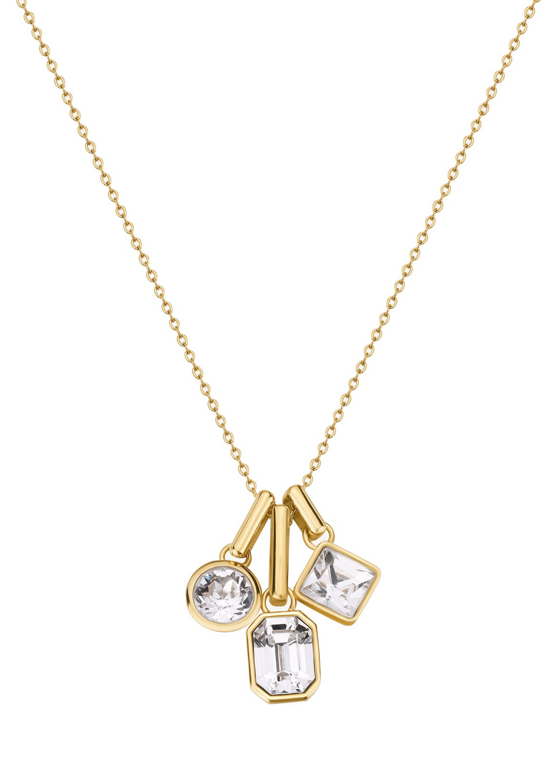 Brosway Pozlacený náhrdelník s přívěsky Symphonia BYM190 (řetízek, 3x přívěsek)