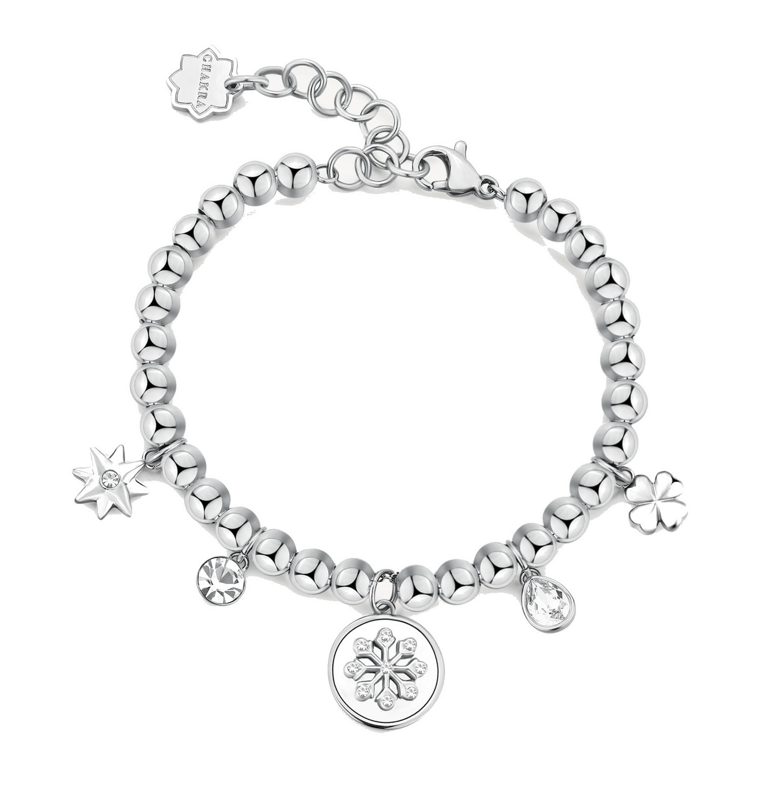 Brosway Ocelový kuličkový náramek s přívěsky Chakra BHKB244