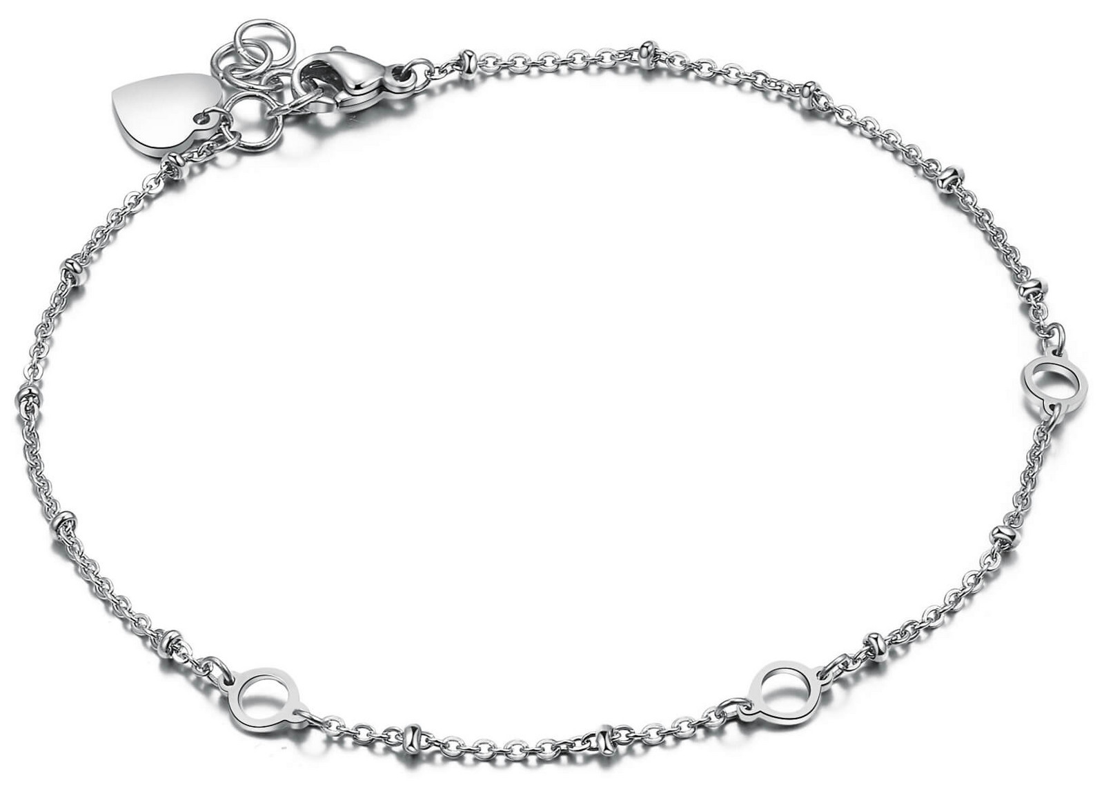 S'Agapõ Ocelový náramek na nohu Happy SHAC33