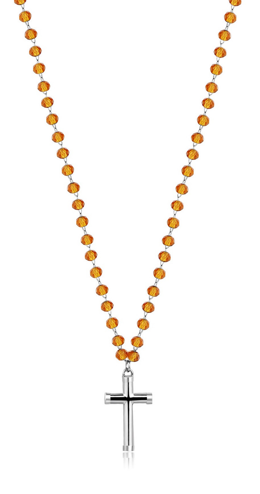S'Agapõ Korálkový náhrdelník s křížkem Shrine SSR03