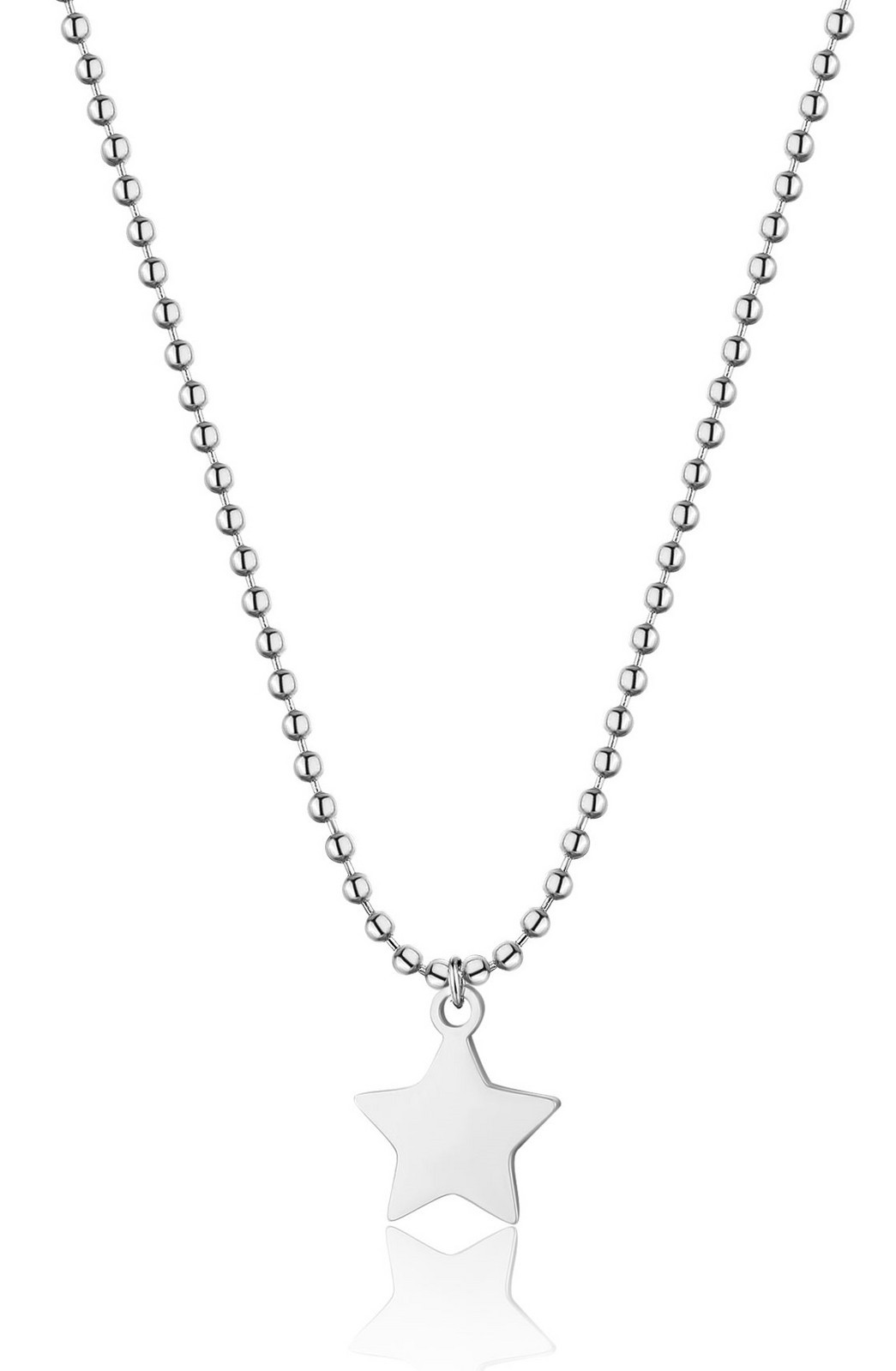 S'Agapõ Slušivý ocelový náhrdelník s hvězdou Smile SSM003