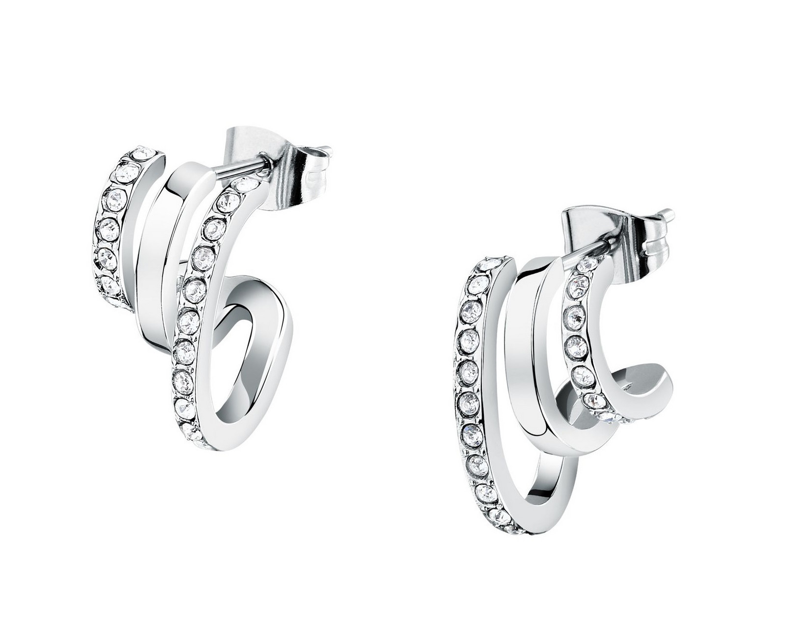 Morellato Moderní ocelové náušnice s krystaly Creole SAUP31