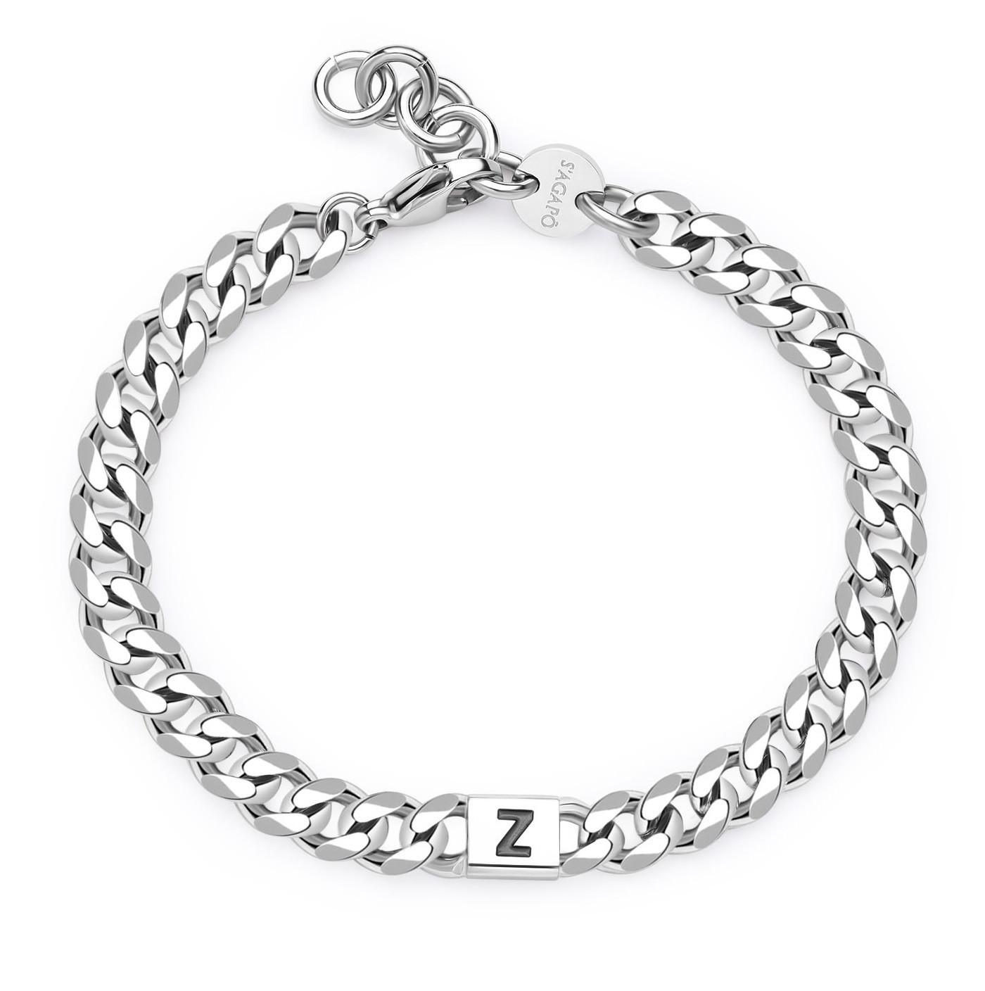 S'Agapõ Pánský ocelový náramek s písmenem Z Monogram SMG34