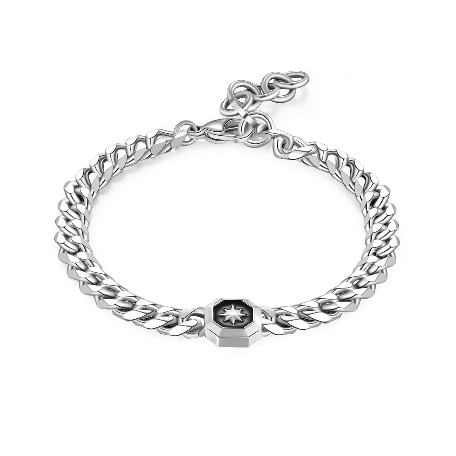 S'Agapõ Pánský ocelový náramek Kompasová růžice Castle SCA12