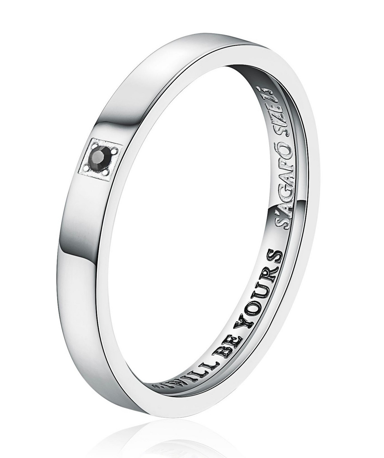 S'Agapõ Pánský snubní prsten se Swarovski krystalem For Love SFV32 61 mm