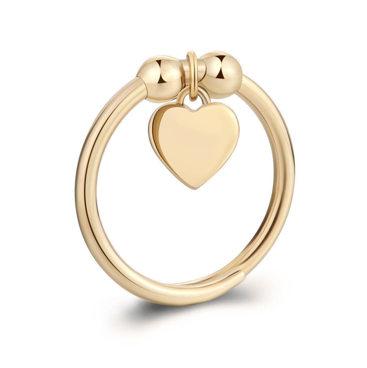 S'Agapõ Nastavitelný pozlacený prsten Srdce Feelings SFE35