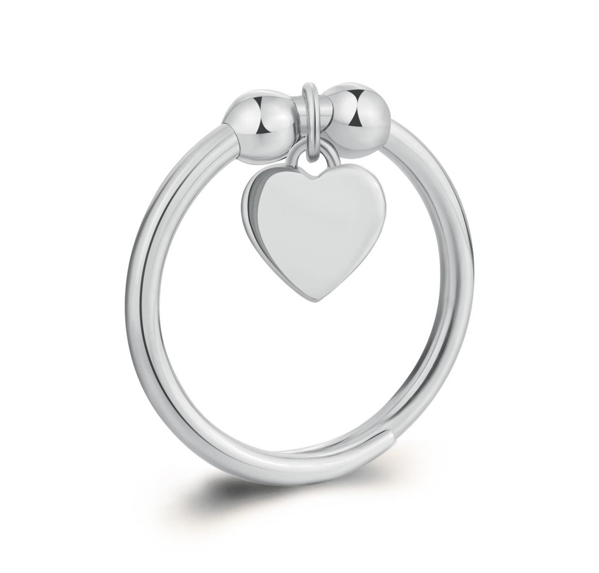 S'Agapõ Nastavitelný ocelový prsten Srdce Feelings SFE31