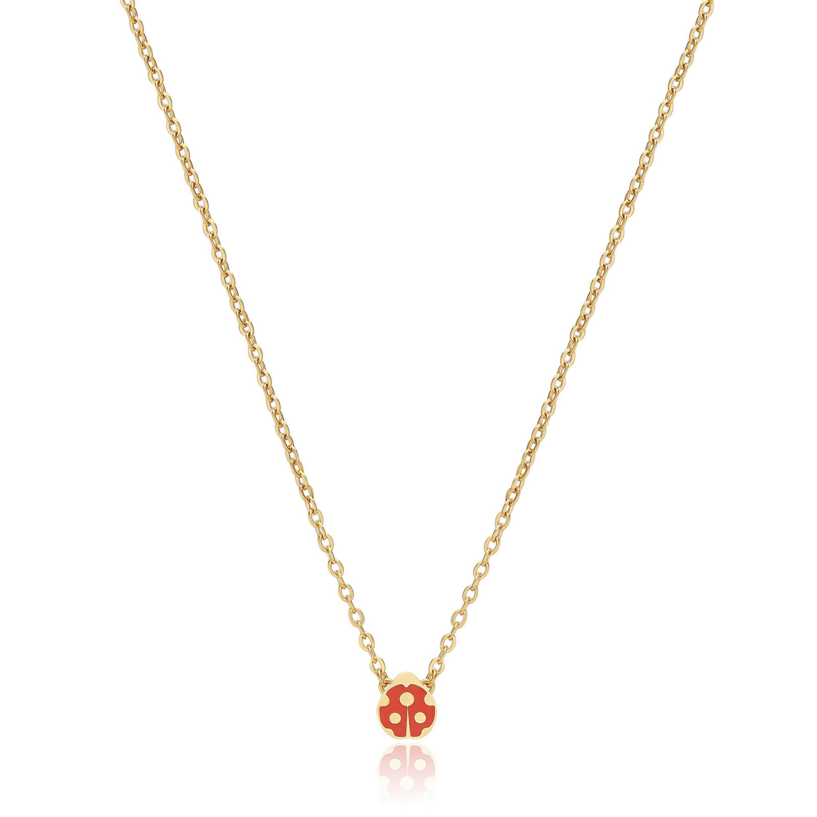 S'Agapõ Pozlacený náhrdelník Beruška Click SCK259