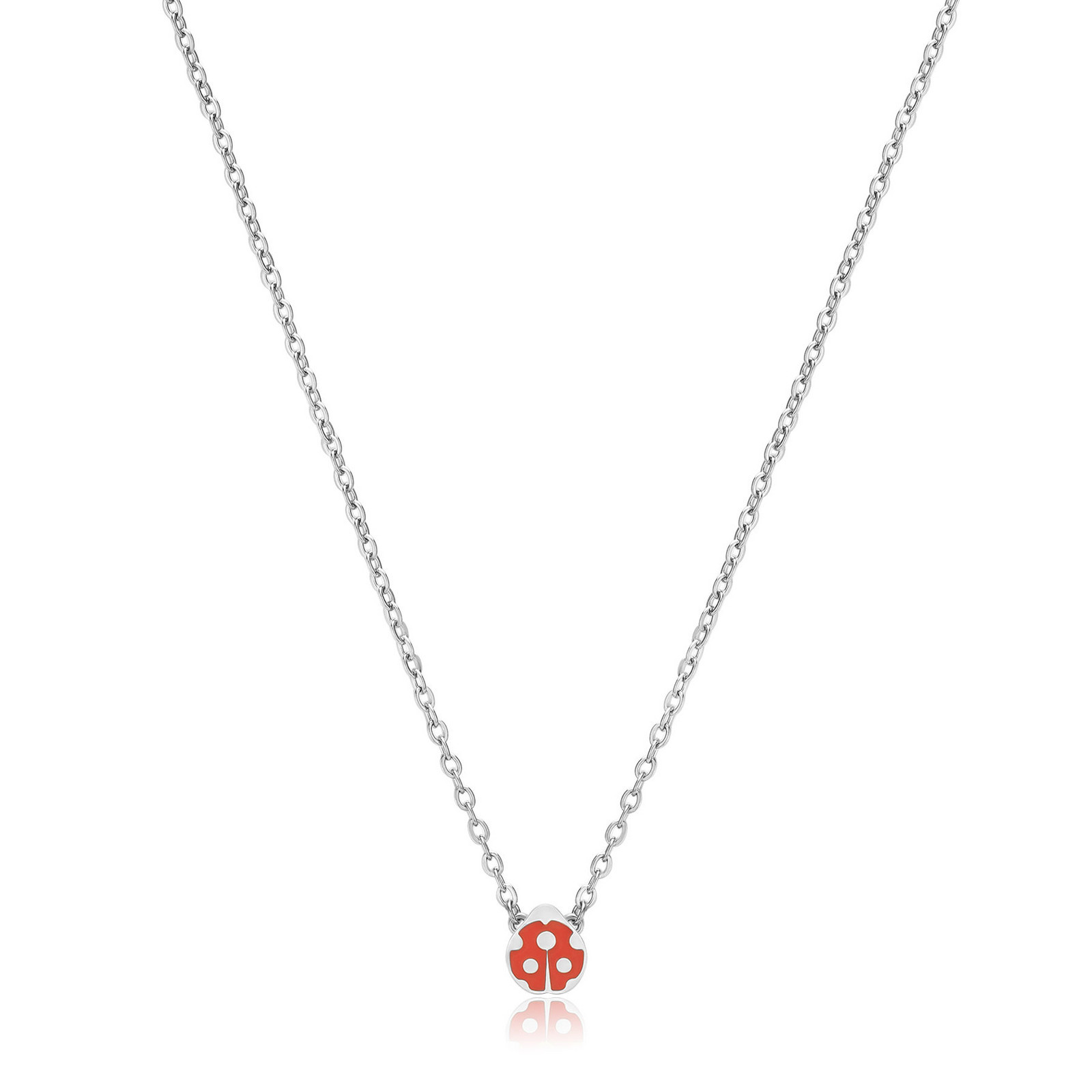 S'Agapõ Ocelový náhrdelník Beruška Click SCK258