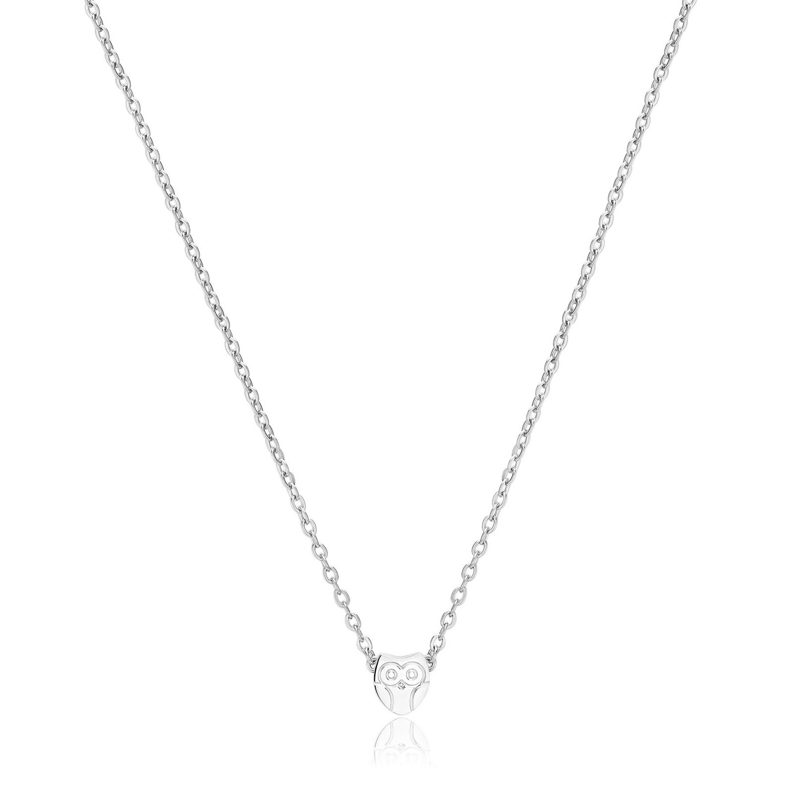 S'Agapõ Ocelový náhrdelník Sova Click SCK254