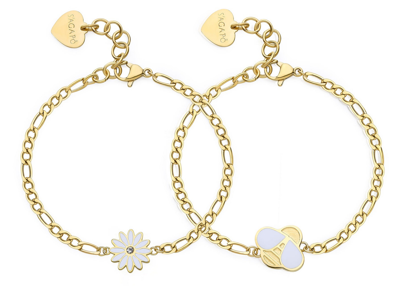 S'Agapõ Set dámských pozlacených náramků Me + You SEY29