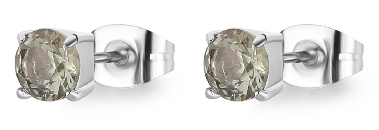 S'Agapõ Ocelové náušnice pecky s krystalem Dazzly SDZ55