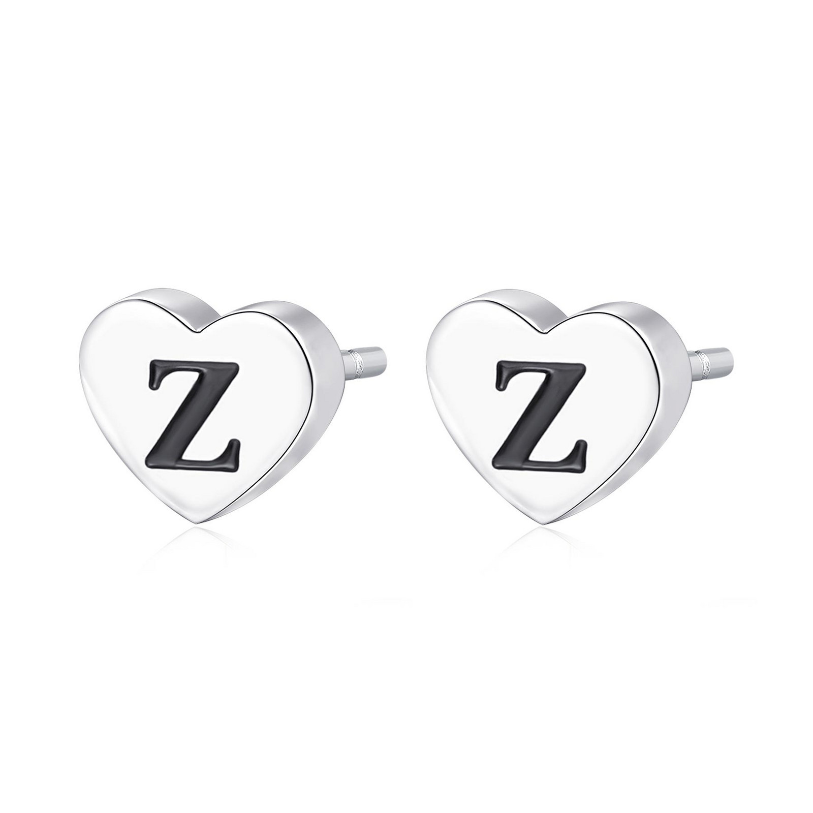 S'Agapõ Ocelové náušnice s písmenem Z Click SCK117