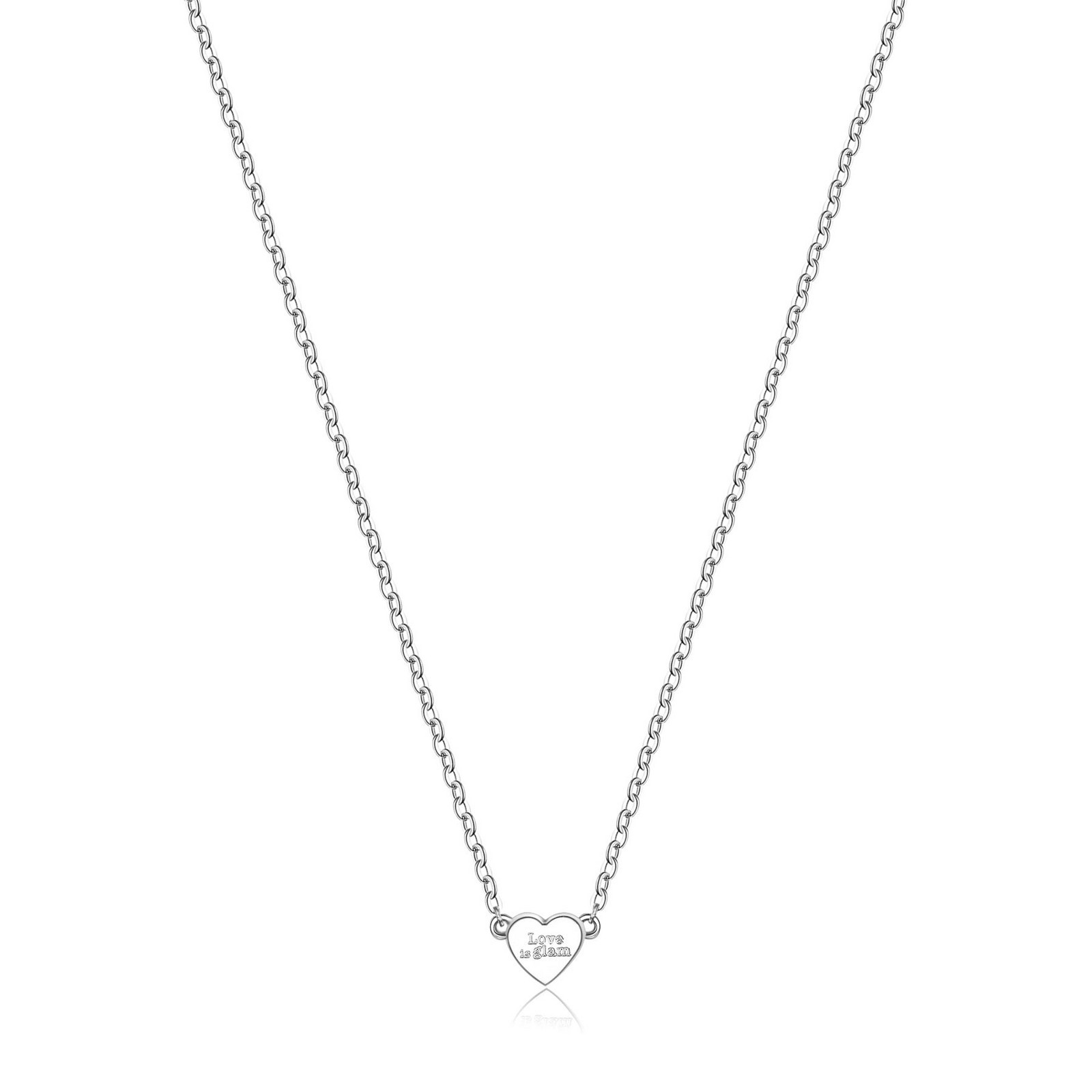 S'Agapõ Jemný náhrdelník se srdíčkem Click SCK02