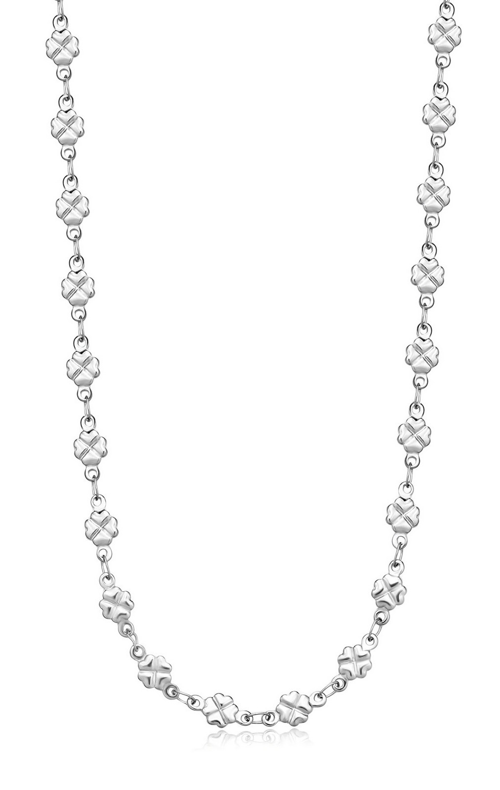 S'Agapõ Ocelový náhrdelník se čtyřlístky Chunky SHK81