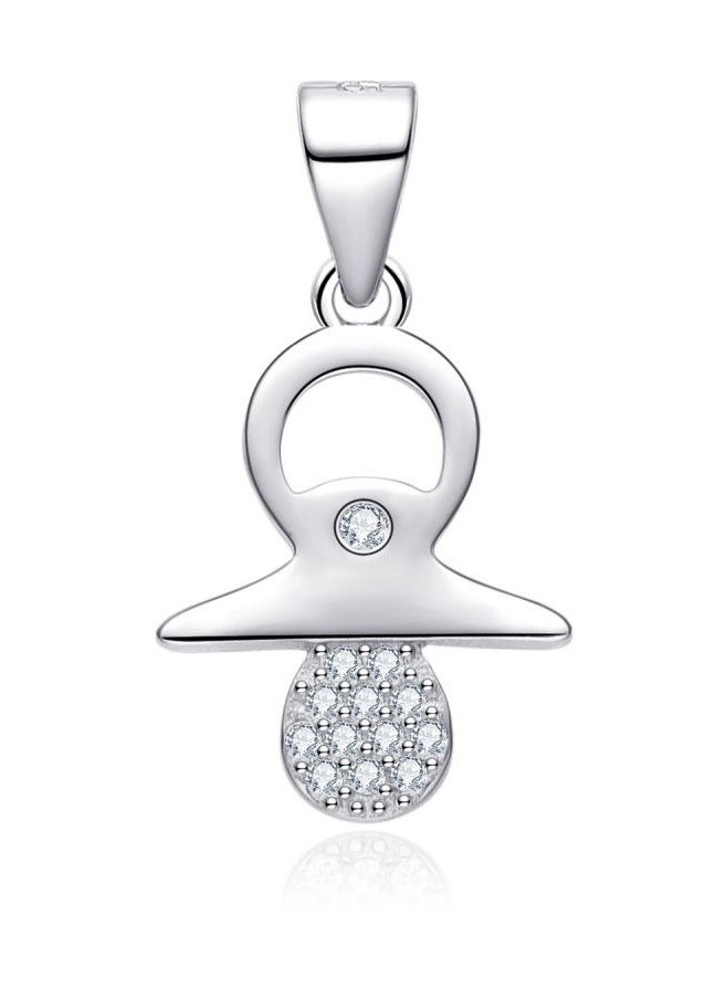 MOISS Stříbrný přívěsek Dudlík se zirkony P0000792