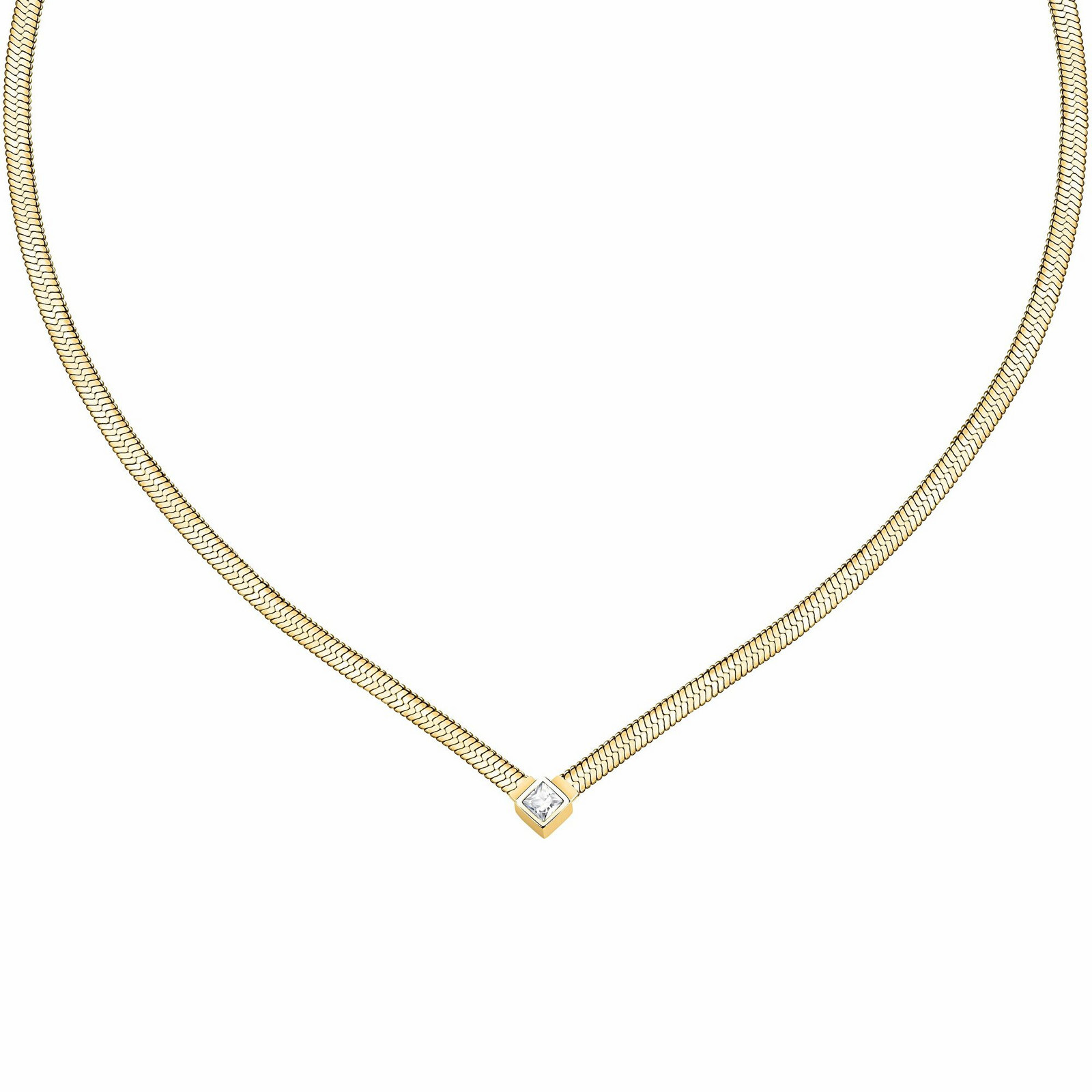 Morellato Pozlacený dámský náhrdelník s krystalem Hádek Gioia SAVY29