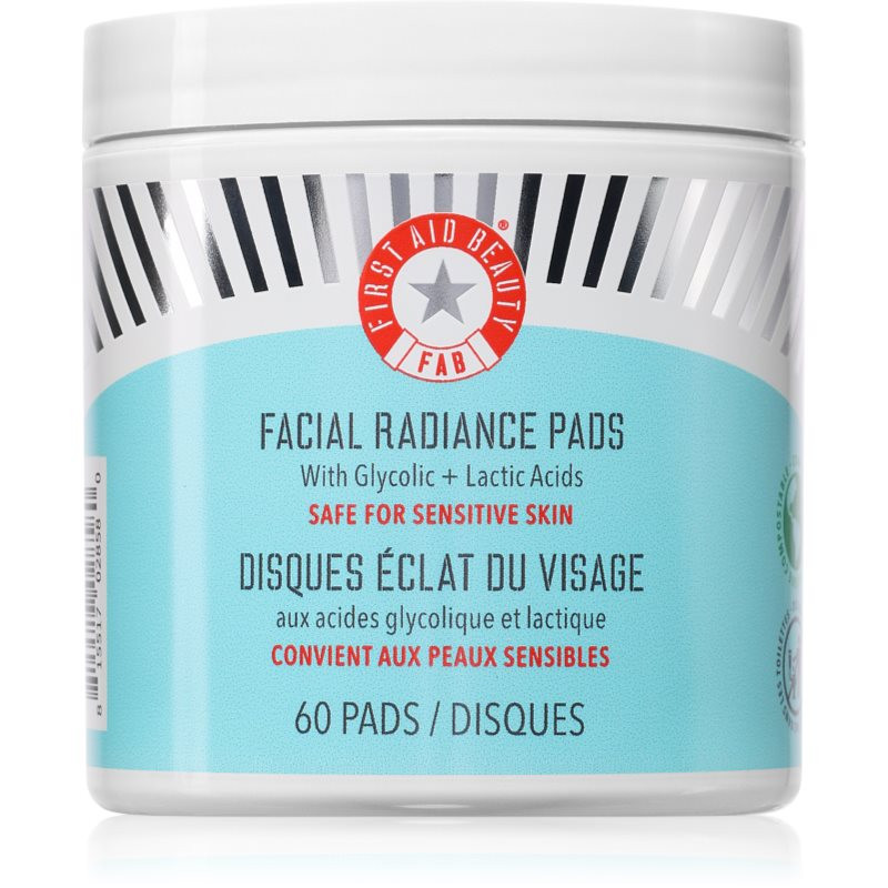 First Aid Beauty Facial Radiance Pads exfoliační polštářky pro rozjasnění a vyhlazení pleti 60 ks