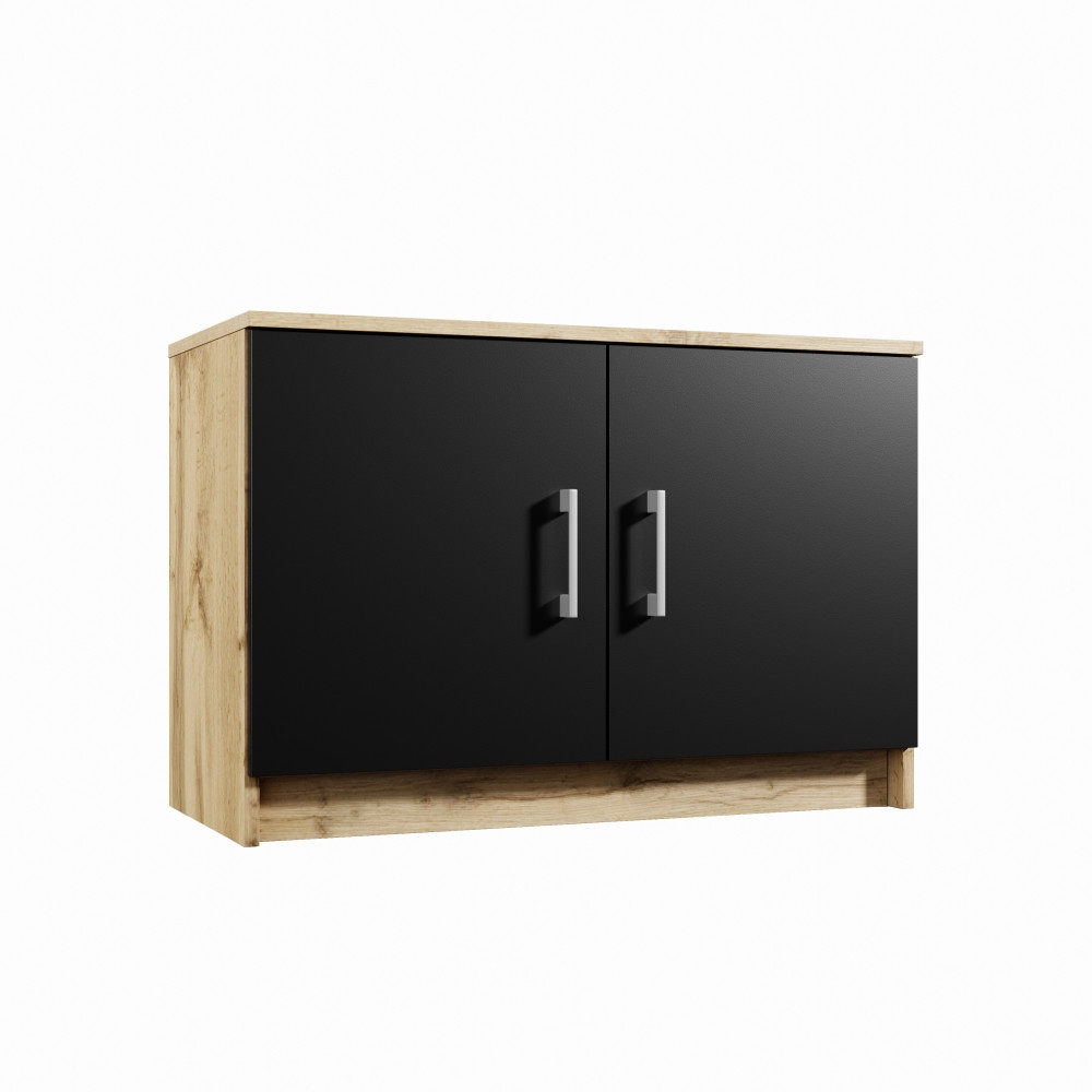 Botník NEJBY MARIANA, dub wotan/černá DOPRODEJ