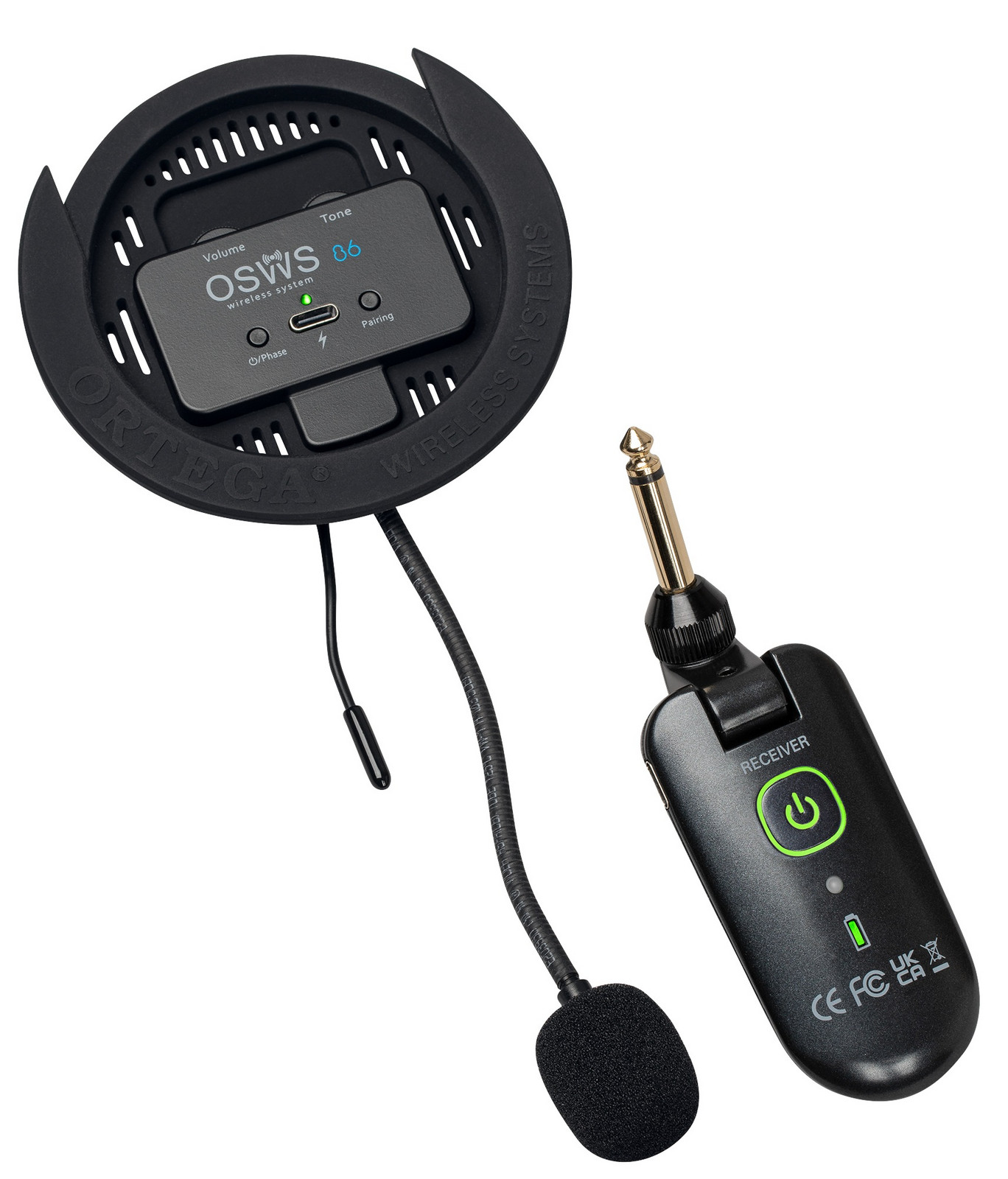 Ortega Wireless Soundhole Pickup System 86 mm