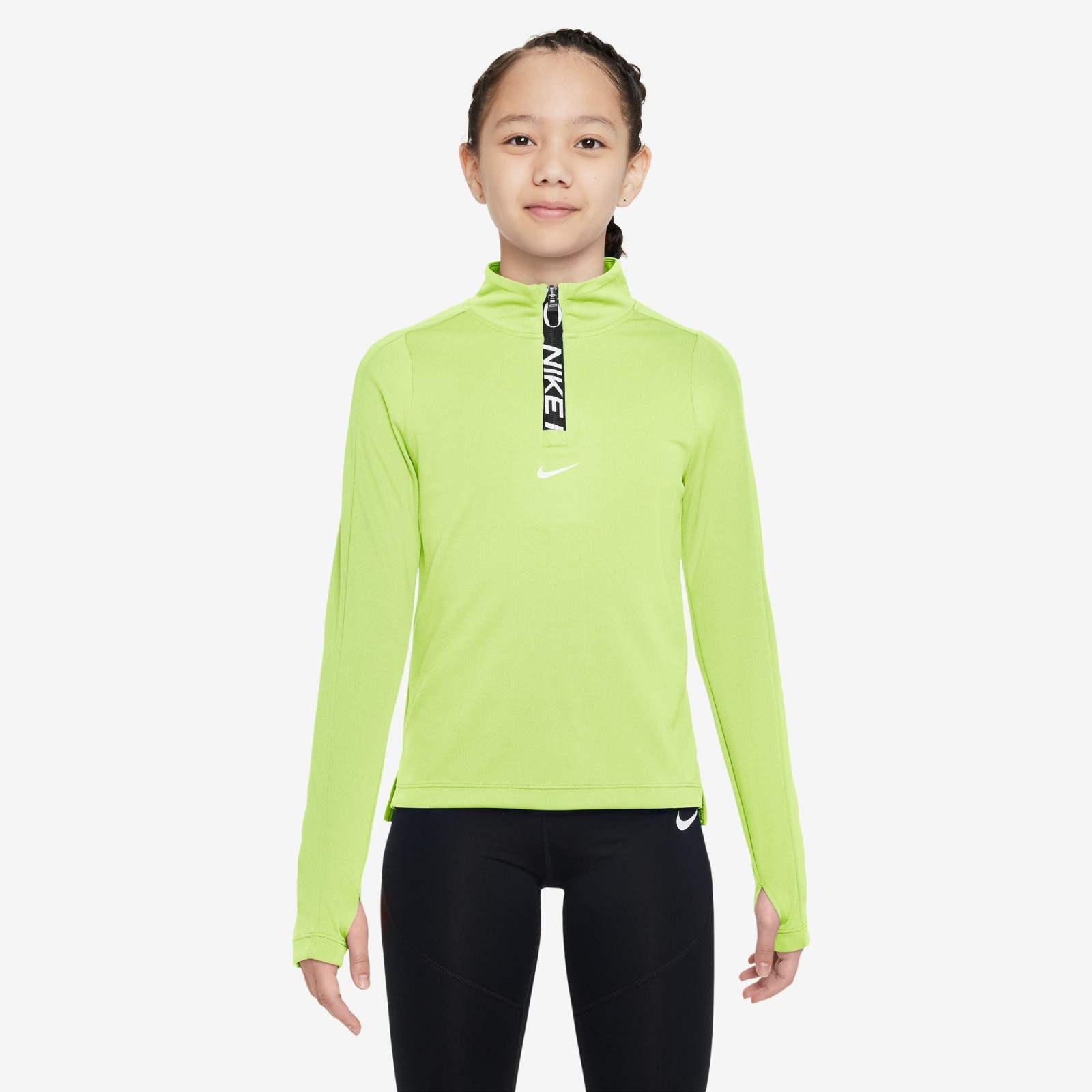 Nike Pro Girls Dri-FIT Long-Sleeve 1/2-Zip Top XL