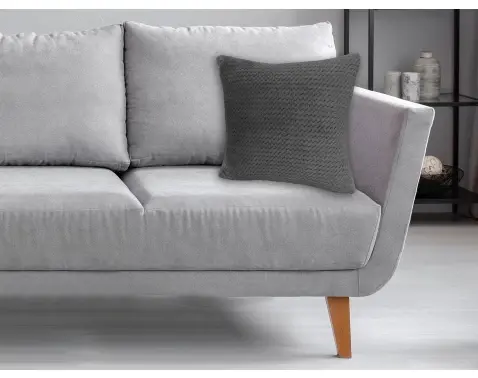 Dekorační polštář ZigZag 45x45 cm, antracit