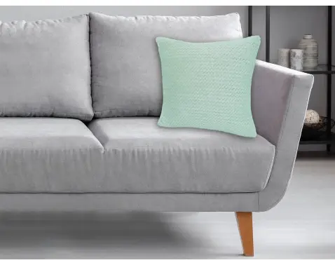 Dekorační polštář ZigZag 45x45 cm, mátová zelená