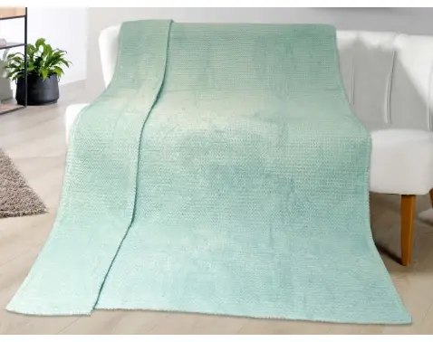 Kašmírová deka ZigZag 150x200 cm, mátová zelená