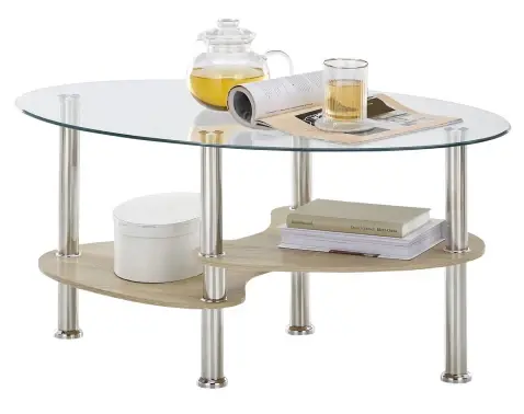 Oválný konferenční stolek Panty, dub sonoma/artisan