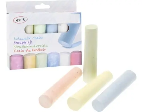 Křídy na malování barevné, 6 ks