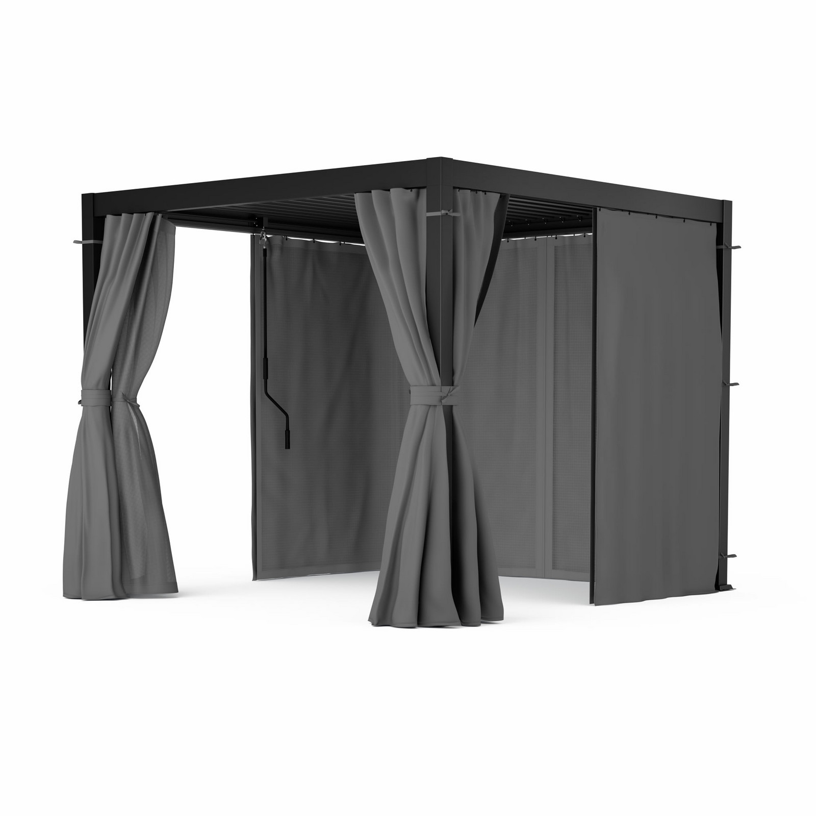 Blumfeldt LuminaHaven Pergola 3x3 se závěsy a sítěmi proti hmyzu